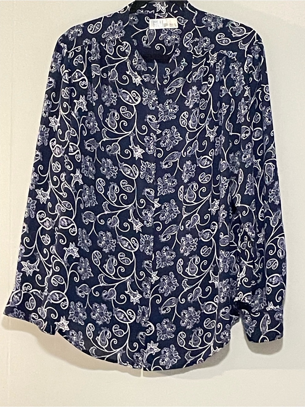 Men's Navy Floral Button-Up Shirt